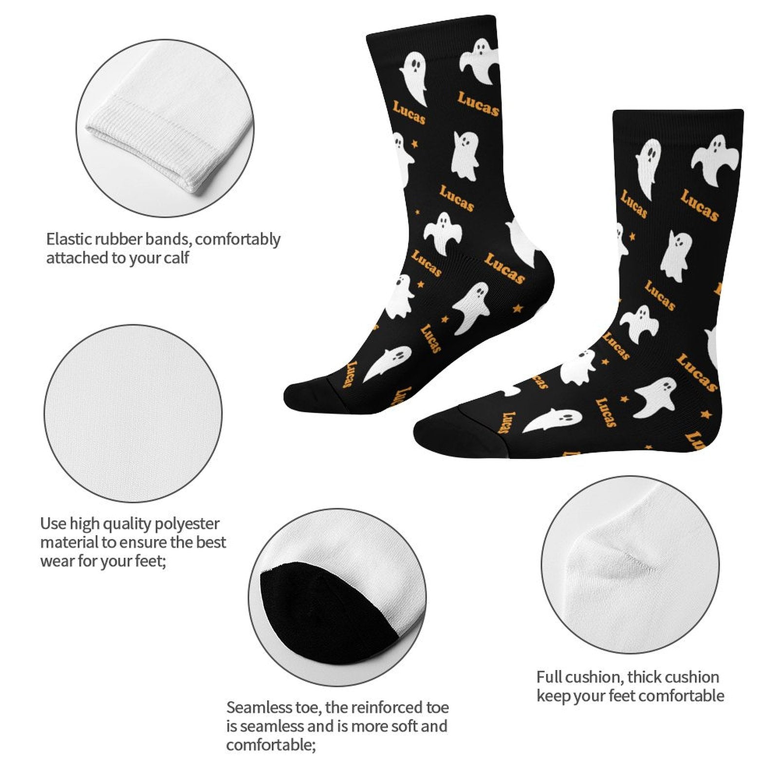 Ghost Name Socks