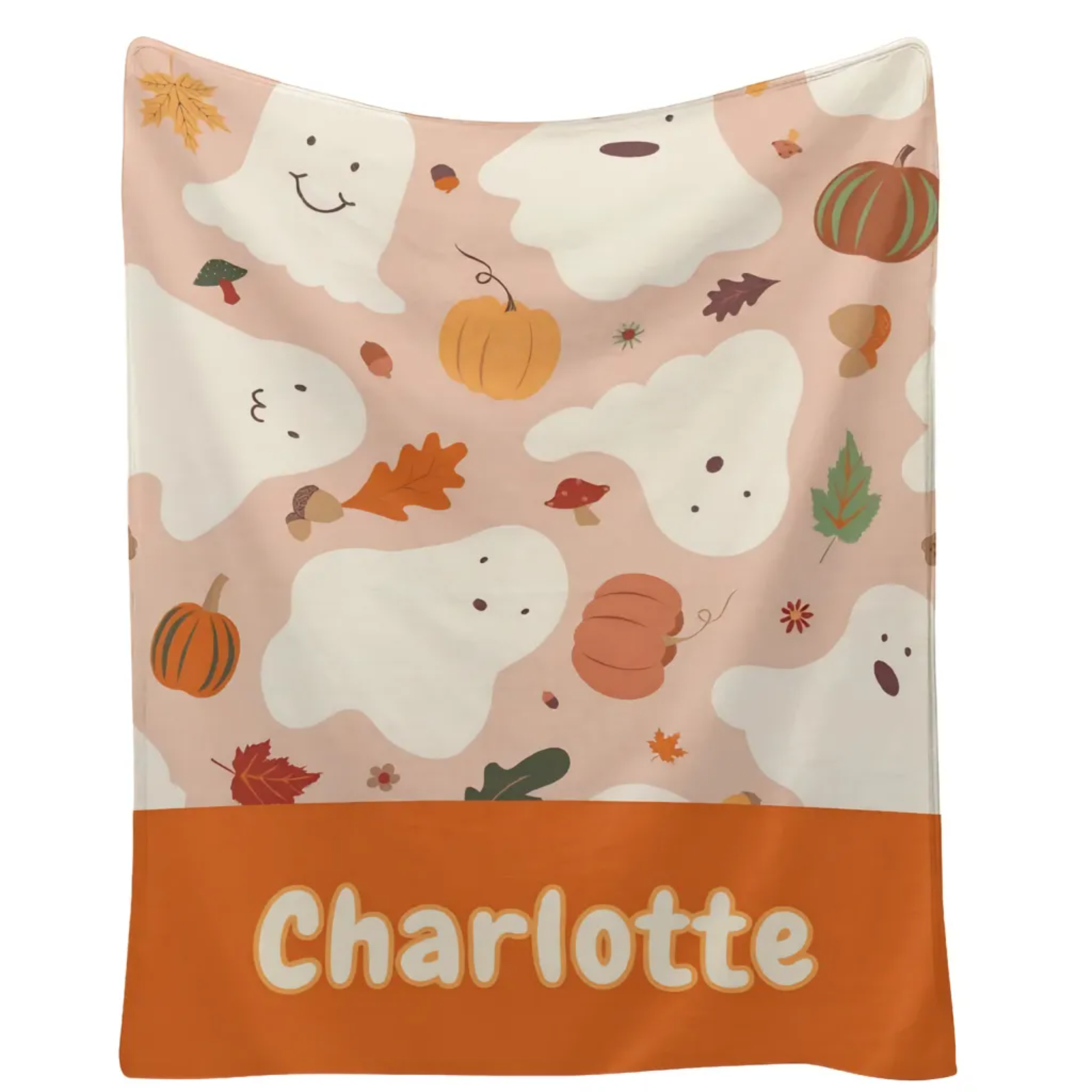 Kawaii Autumnal Ghosts Blanket