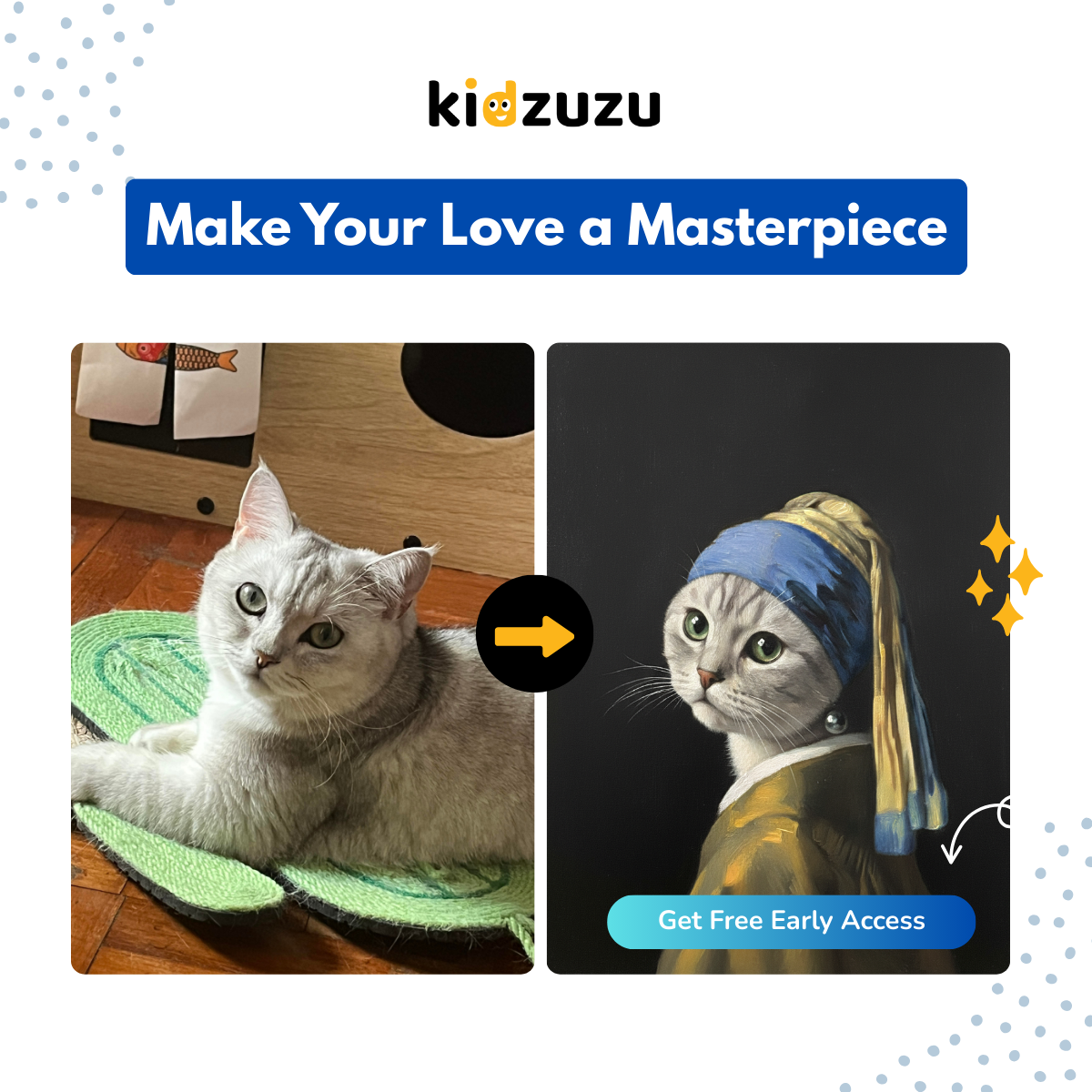 Pearl Earring Pet Portrait