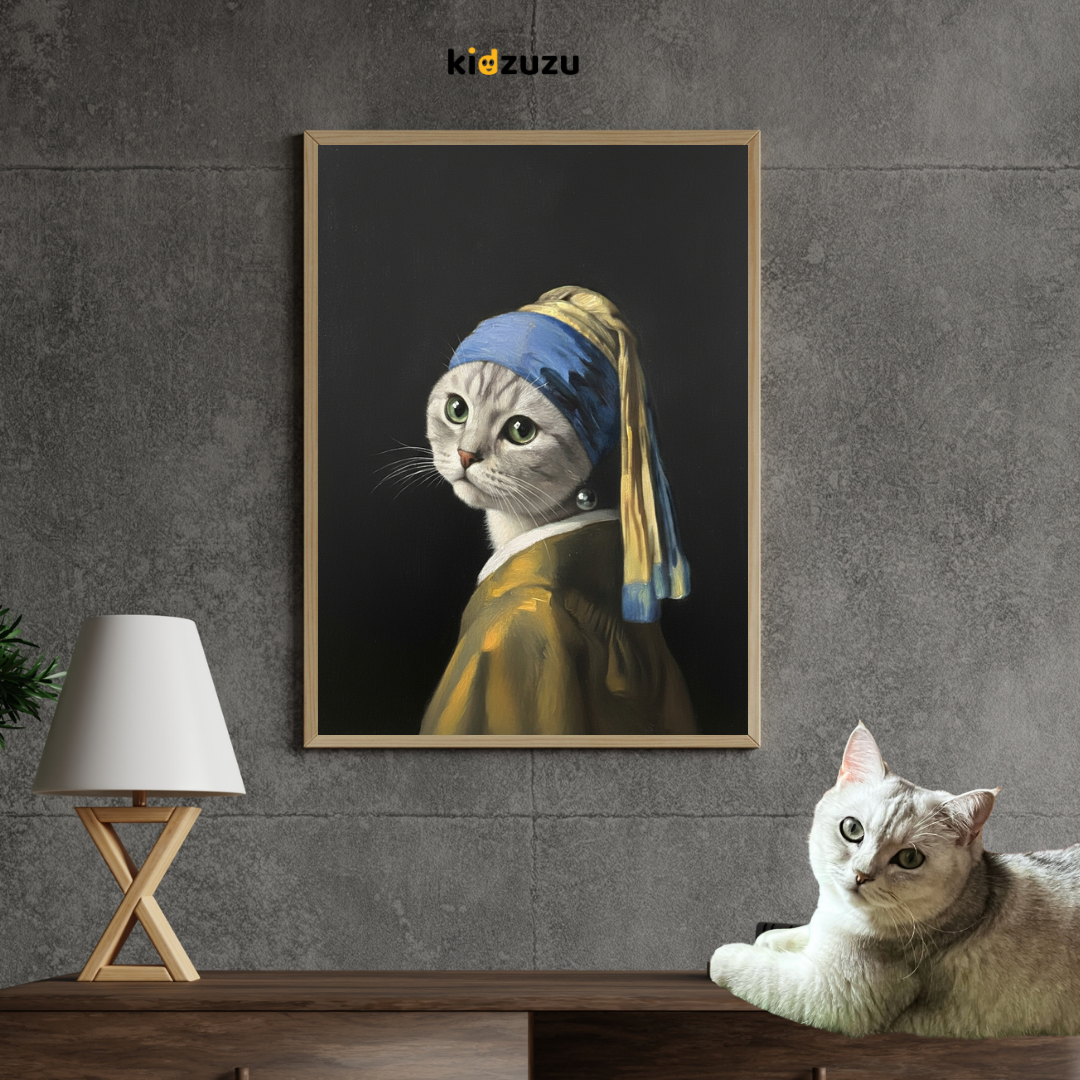 Pearl Earring Pet Portrait