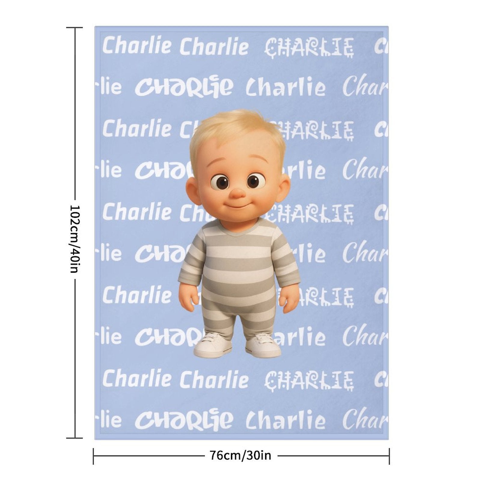 Character & Name Pattern Blanket